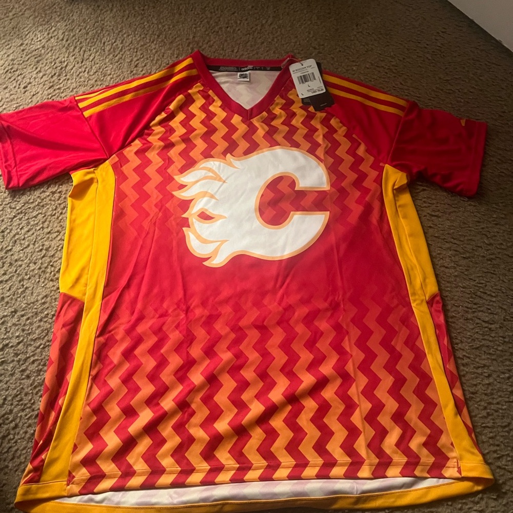 Red and Yellow Zigzag Pattern Shirt